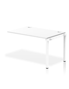 Dynamic Impulse Bench Single Row Ext Kit 1200 White Frame Office Bench Desk White IB00363