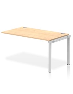 Dynamic Impulse Bench Single Row Ext Kit 1400 Silver Frame Office Bench Desk Maple IB00366