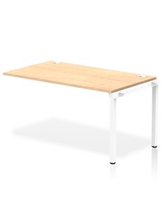 Dynamic Impulse Bench Single Row Ext Kit 1400 White Frame Office Bench Desk Maple IB00372