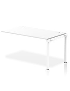 Dynamic Impulse Bench Single Row Ext Kit 1400 White Frame Office Bench Desk White IB00375
