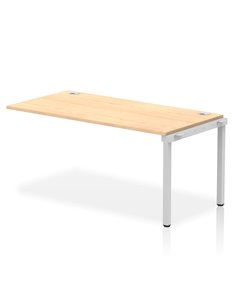 Dynamic Impulse Bench Single Row Ext Kit 1600 Silver Frame Office Bench Desk Maple IB00378