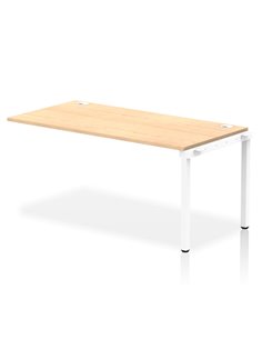 Dynamic Impulse Bench Single Row Ext Kit 1600 White Frame Office Bench Desk Maple IB00384