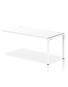 Dynamic Impulse Bench Single Row Ext Kit 1600 White Frame Office Bench Desk White IB00387