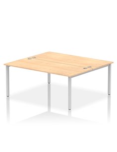 Dynamic Impulse Bench B2B 2 Person 1800 Silver Frame Office Bench Desk Maple IB00390