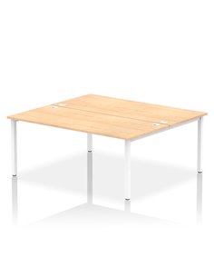 Dynamic Impulse Bench B2B 2 Person 1800 White Frame Office Bench Desk Maple IB00396