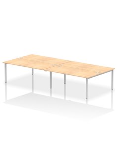 Dynamic Impulse Bench B2B 4 Person 1800 Silver Frame Office Bench Desk Maple IB00402