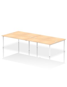 Dynamic Impulse Bench B2B 4 Person 1800 White Frame Office Bench Desk Maple IB00408