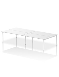 Dynamic Impulse Bench B2B 4 Person 1800 White Frame Office Bench Desk White IB00411