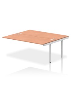 Dynamic Impulse Bench B2B Ext Kit 1800 Silver Frame Office Bench Desk Beech IB00424