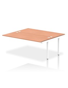 Dynamic Impulse Bench B2B Ext Kit 1800 White Frame Office Bench Desk Beech IB00430