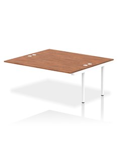 Dynamic Impulse Bench B2B Ext Kit 1800 White Frame Office Bench Desk Walnut IB00434