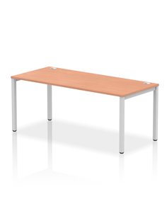 Dynamic Impulse Bench Single Row 1800 Silver Frame Office Bench Desk Beech IB00436