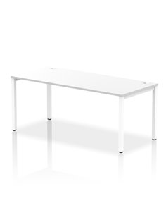 Dynamic Impulse Bench Single Row 1800 White Frame Office Bench Desk White IB00447