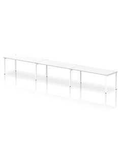 Dynamic Impulse Bench Single Row 3 Person 1800 White Frame Office Bench Desk White IB00471