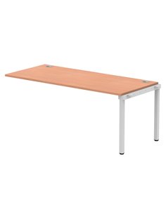 Dynamic Impulse Bench Single Row Ext Kit 1800 Silver Frame Office Bench Desk Beech IB00472