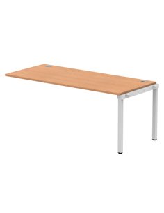 Dynamic Impulse Bench Single Row Ext Kit 1800 Silver Frame Office Bench Desk Oak IB00475