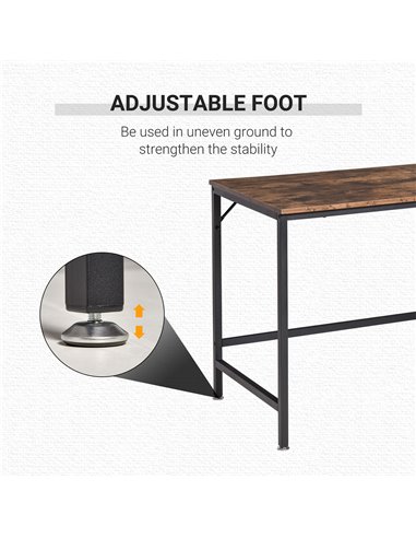 HOMCOM Computer Desk, Home Office Desk for Study, Writing with 2 Storage Shelves on Left or Right, Steel Frame, 120x60x76cm