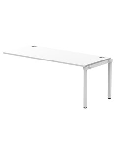 Dynamic Impulse Bench Single Row Ext Kit 1800 Silver Frame Office Bench Desk White IB00477