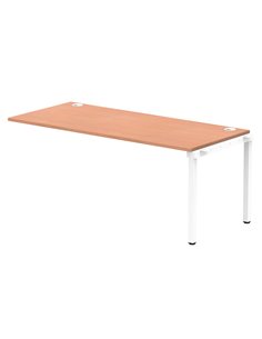 Dynamic Impulse Bench Single Row Ext Kit 1800 White Frame Office Bench Desk Beech IB00478