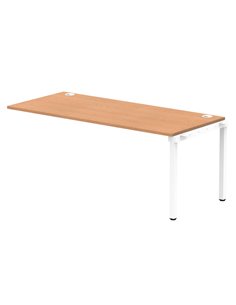 Dynamic Impulse Bench Single Row Ext Kit 1800 White Frame Office Bench Desk Oak IB00481