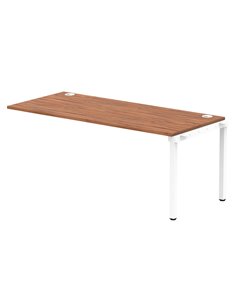 Dynamic Impulse Bench Single Row Ext Kit 1800 White Frame Office Bench Desk Walnut IB00482