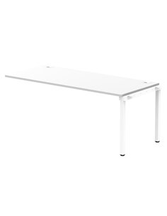 Dynamic Impulse Bench Single Row Ext Kit 1800 White Frame Office Bench Desk White IB00483