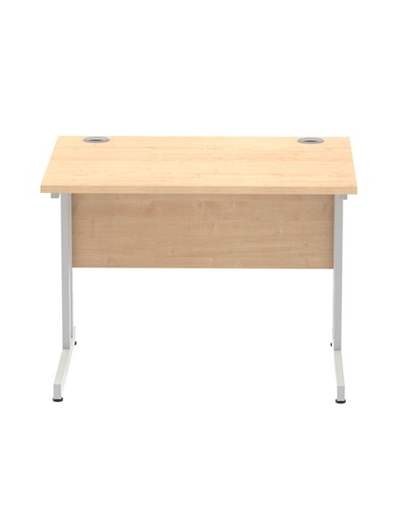 Dynamic Impulse 1000 x 800mm Straight Office Desk Maple Top Silver Cantilever Leg MI000348 - pic 76355 | FastDaddyshop