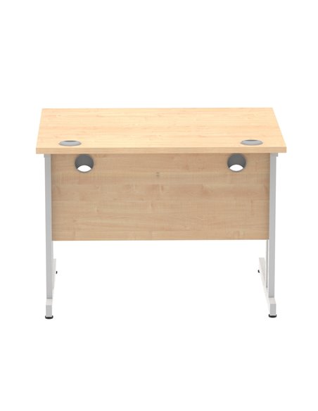 Dynamic Impulse 1000 x 800mm Straight Office Desk Maple Top Silver Cantilever Leg MI000348 - pic 76359 | FastDaddyshop
