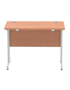 Dynamic Impulse 1000 x 600mm Straight Office Desk Beech Top Silver Cantilever Leg MI001678 2