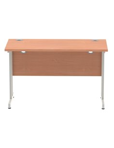Dynamic Impulse 1200 x 600mm Straight Office Desk Beech Top Silver Cantilever Leg MI001679 2