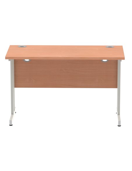 Dynamic Impulse 1200 x 600mm Straight Office Desk Beech Top Silver Cantilever Leg MI001679 - pic 76388 | FastDaddyshop