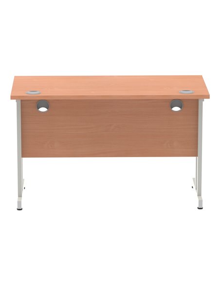Dynamic Impulse 1200 x 600mm Straight Office Desk Beech Top Silver Cantilever Leg MI001679 - pic 76392 | FastDaddyshop