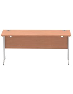 Dynamic Impulse 1600 x 600mm Straight Office Desk Beech Top Silver Cantilever Leg MI001681 2