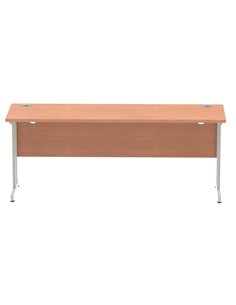 Dynamic Impulse 1800 x 600mm Straight Office Desk Beech Top Silver Cantilever Leg MI001682 2