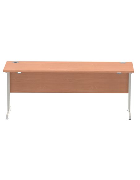 Dynamic Impulse 1800 x 600mm Straight Office Desk Beech Top Silver Cantilever Leg MI001682 - pic 76412 | FastDaddyshop