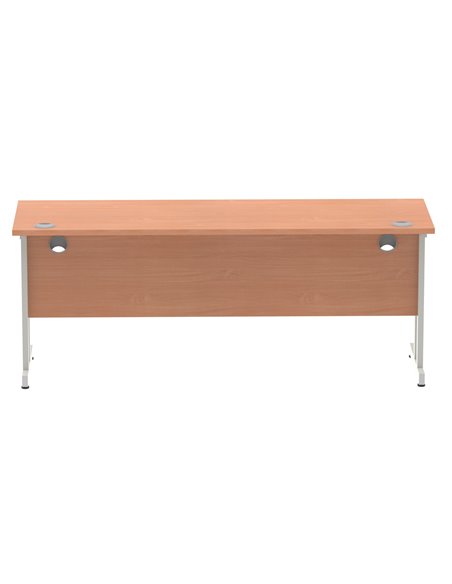 Dynamic Impulse 1800 x 600mm Straight Office Desk Beech Top Silver Cantilever Leg MI001682 - pic 76416 | FastDaddyshop