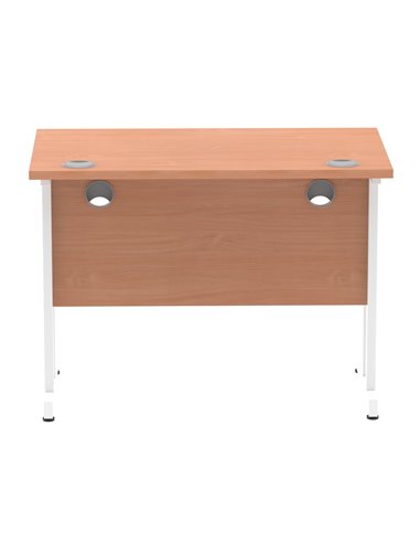 Dynamic Impulse 1000 x 600mm Straight Office Desk Beech Top White Cantilever Leg MI001683