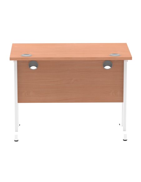 Dynamic Impulse 1000 x 600mm Straight Office Desk Beech Top White Cantilever Leg MI001683 - pic 76424 | FastDaddyshop
