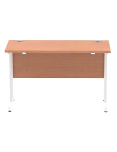 Dynamic Impulse 1200 x 600mm Straight Office Desk Beech Top White Cantilever Leg MI001684 2