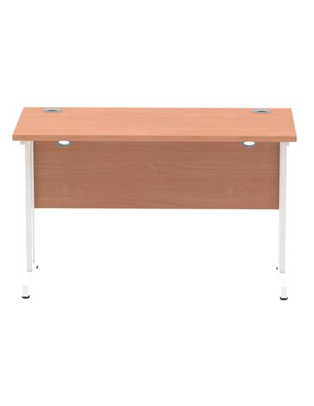 Dynamic Impulse 1200 x 600mm Straight Office Desk Beech Top White Cantilever Leg MI001684 - pic 76428 | FastDaddyshop