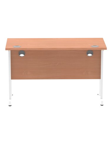 Dynamic Impulse 1200 x 600mm Straight Office Desk Beech Top White Cantilever Leg MI001684