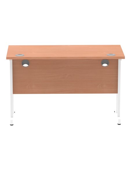 Dynamic Impulse 1200 x 600mm Straight Office Desk Beech Top White Cantilever Leg MI001684 - pic 76432 | FastDaddyshop