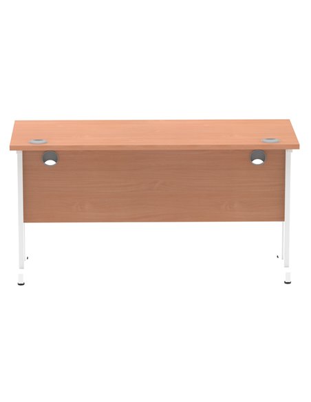 Dynamic Impulse 1400 x 600mm Straight Office Desk Beech Top White Cantilever Leg MI001685 - pic 76440 | FastDaddyshop