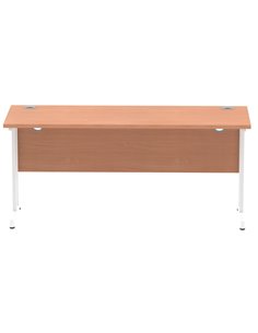 Dynamic Impulse 1600 x 600mm Straight Office Desk Beech Top White Cantilever Leg MI001686 2