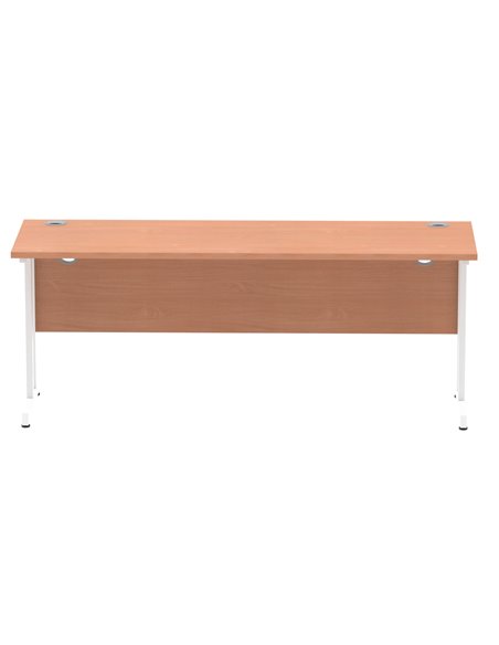 Dynamic Impulse 1800 x 600mm Straight Office Desk Beech Top White Cantilever Leg MI001687 - pic 76452 | FastDaddyshop