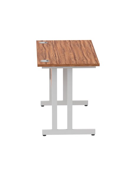 Dynamic Impulse 1200 x 600mm Straight Office Desk Walnut Top Silver Cantilever Leg MI001910 - pic 76538 | FastDaddyshop