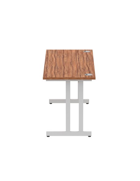 Dynamic Impulse 1600 x 600mm Straight Office Desk Walnut Top Silver Cantilever Leg MI001912 - pic 76558 | FastDaddyshop