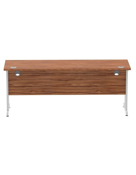 Dynamic Impulse 1800 x 600mm Straight Office Desk Walnut Top Silver Cantilever Leg MI001913 - pic 76564 | FastDaddyshop