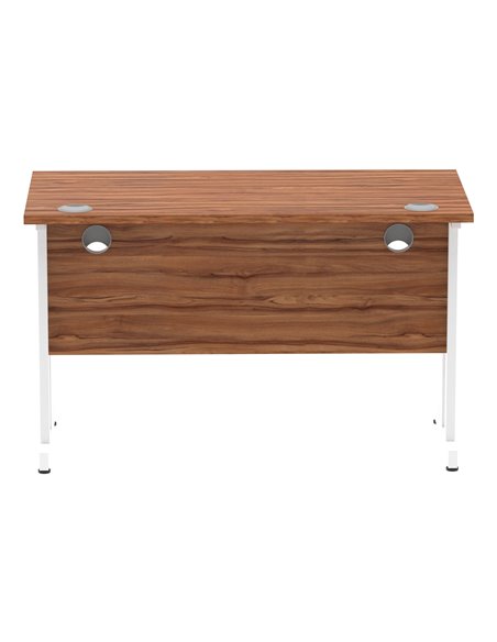 Dynamic Impulse 1200 x 600mm Straight Office Desk Walnut Top White Cantilever Leg MI001915 - pic 76580 | FastDaddyshop
