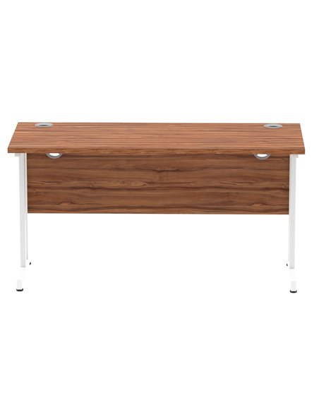 Dynamic Impulse 1400 x 600mm Straight Office Desk Walnut Top White Cantilever Leg MI001916 - pic 76584 | FastDaddyshop